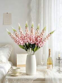 1/6 piezas de flores artificiales de jacinto azul claro con textura realista, adecuadas para bodas, decoración del hogar, decoraciones de mesa, jardines, hoteles, cocinas, chimeneas, decoraciones de jarrones y suministros para fiestas - Rosa - Ver 1