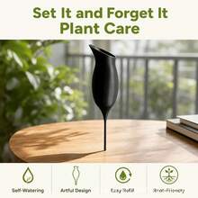 1pc Wine‑Glass Shape Self Watering Spikes, Automatic Slow‑Release Soil‑Insert Plant Waterer, Vacation Watering Device For Indoor Potted Houseplants - 1PC Wine Glass-shaped Watering Can - View 8