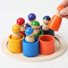 1 Set Children's Rainbow Stacking Blocks Creative Building Assembly Toy Kids Stacking Toy Brain Development Creativity Inspiration Thinking Enlightenment - Multicolor - View 16