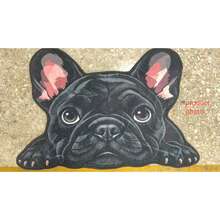 1pc Black Pug Dog Head Decorative Doormat, Store, Entryway Mat, Door Mat, Small Rug, Welcome Mat, Carpet, Kitchen Rug, Home Decor, Front Door Mat, Area Rug, Area Carpet - Multicolor - View 3