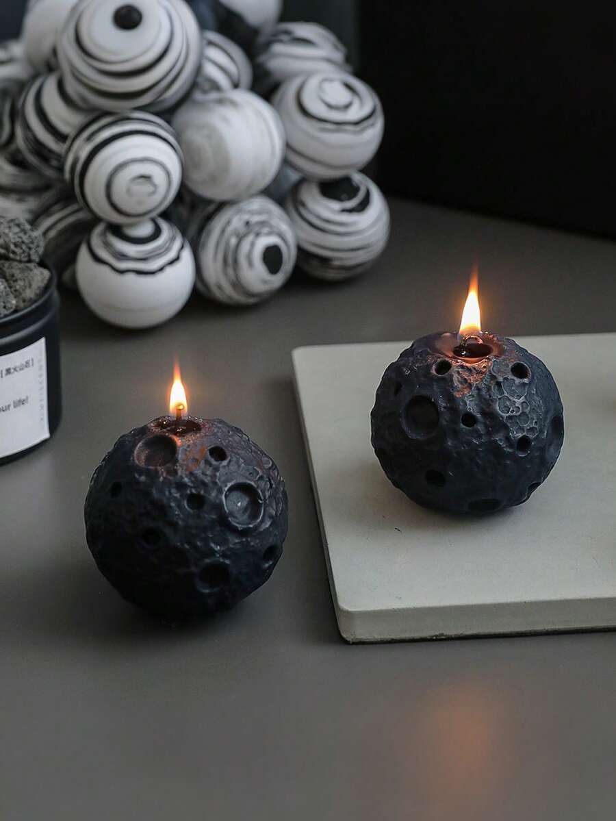 1PC Moon Aromatherapy Candle High-End Creative Ornaments Souvenirs Ball-Shaped Scented Candle Aromatherapy Gift Box Halloween,Spooky,Autumn,Festival,Holiday ,Winter,Holiday,Festival,Room Decor,Gifts Birthday Graduation