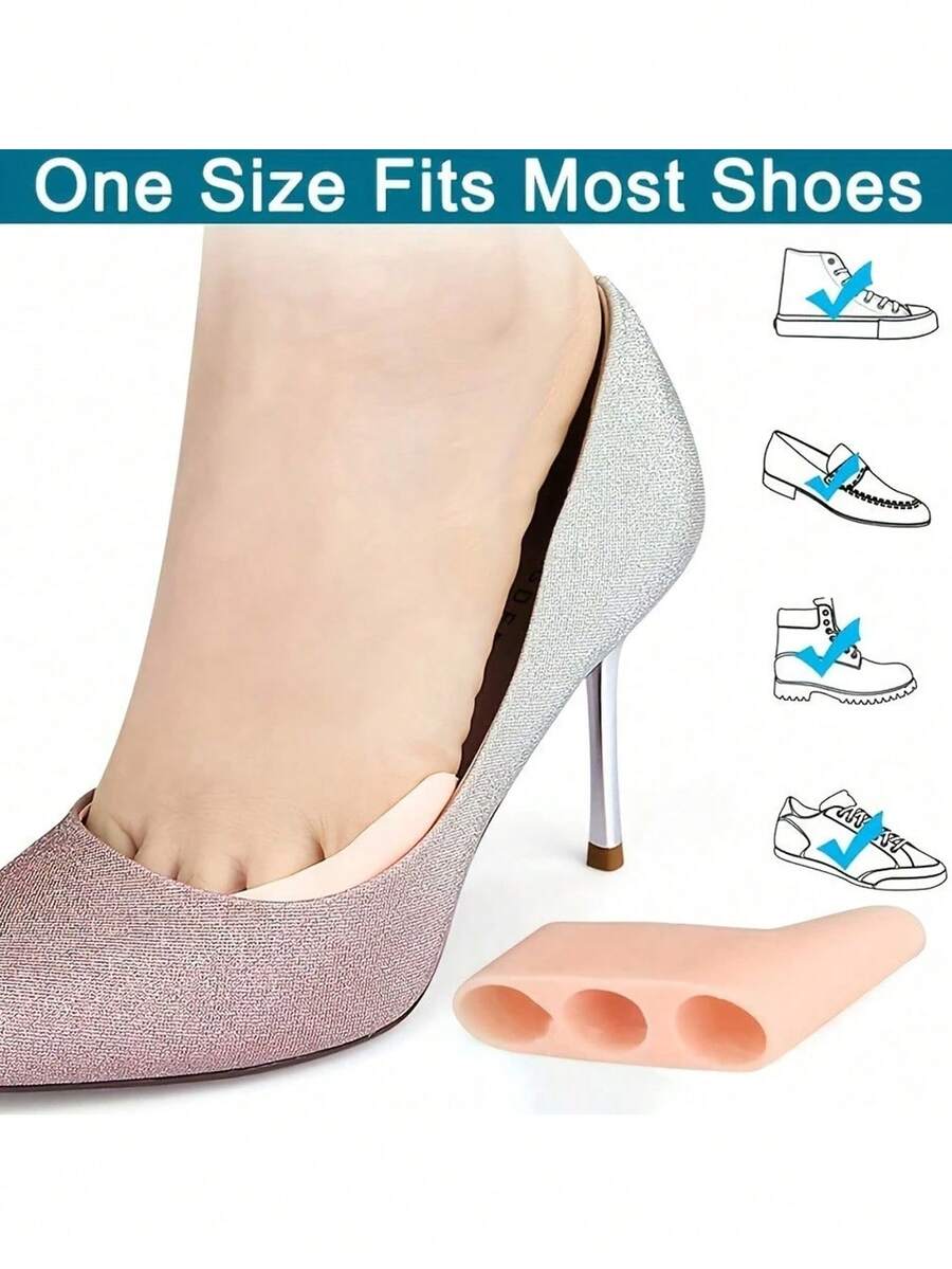 2pcs Toe Separators For 3rd To 5th Toes, Flexible Foot Support Tool, Suitable For Yoga, Running And Daily Use - A - View 1