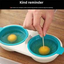 1 Egg Boiler Set Microwave Soft Boiled Egg Mold, Poached Egg Poacher, Rapid Steamed Soft Yolk Egg Cooker Kitchen Tool - Multicolor - View 5