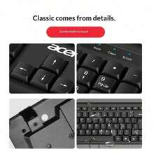 Acer OAK960 Comfortable Silent Wired Keyboard And Mouse Combo, Quiet Keys, High-Precision Optical Tracking, Ergonomic Grip, Plug-And-Play For Desktop And Laptop - View 3