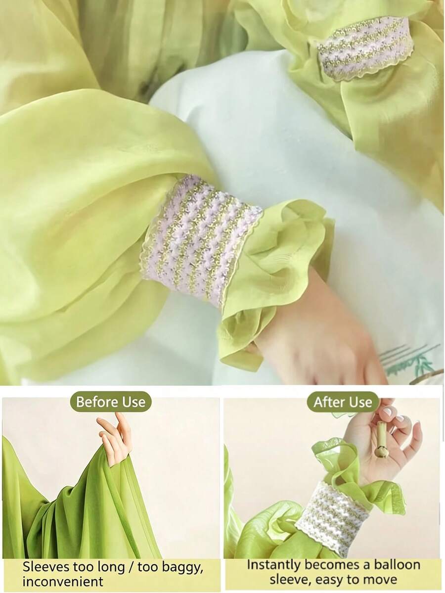5/4/3/1 Pc Anti-Slip Cuff Straps, Wrist Lace Decorative Bands, Cuff Elastic Band, Suitable For Trench Coats, Sweaters, Jackets, Shirts, Sweatshirt, Suits, Etc., Comfortable And Non-Constricting, Removable Without Sewing, Length Adjustable - Multicolor - View 1