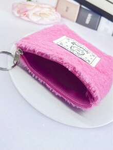 XD 12/6/3/1pc Plush Cat Kids Coin Purse With Keychain - Colorful Coin Bag, Portable Wallet, Fashionable Daily Essential Accessory, Small And Exquisite Gift Suitable For Children, Parties And Weddings, Party Favors, Mini Wallet, Washable, Fashion Enthusiasts, Valentine's Day/Halloween Gift - Multicolor - View 5