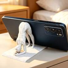 3D Printed Yoga Girl Mobile Phone Stand - Creative Meditation Figure Design - Stable Desktop Phone Holder - Home And Office Decorative Item - Suitable For Multiple Types Of Mobile Phones - A - View 6