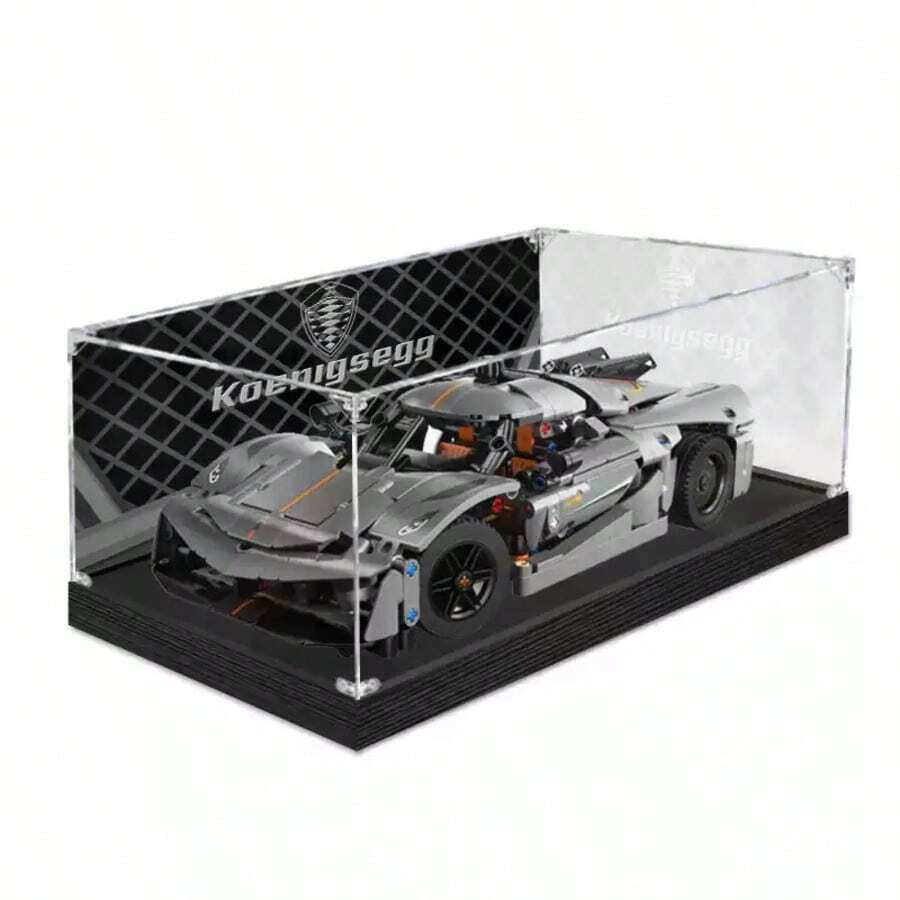 Car Model Display Box Transparent Car Model Storage Box Acrylic Dust-Proof Box Model Car Display Cover - Black Display Box - View 1