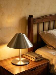 OBOVAY 1pc Portable Touch Control Desk Lamp, Cone-Shaped Metal Body With Lampshade, 3 Color Temperatures Adjustable, Brightness Adjustable, Unique Touch Operation, For Bedroom, Home And Office Decoration - Multicolor - View 1