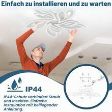 ACXIN LED Deckenleuchte Dimmbar mit Fernbedienung Schlafzimmer Lampe, 180W LED Deckenleuchte Wohnzimmer 2800K-6500K Deckenbeleuchtung Kronleuchter für Kinderzimmer Küche Hallway Esszimmer - 96W - Übersicht 5
