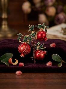 Luxury Rhinestone Lemon Pomegranate Brooches - Fruit Pins For Women Unisex Casual Party Accessories / Friends Gifts Badges Decoration - Fruit - View 10