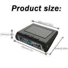 YNF Solar Powered Wireless Tire Pressure Monitoring System TPMS, Includes 4 External Sensors, Real-Time Pressure And Temperature Display, Vibration Sensor Auto-Wake, Non-Destructive Installation For Cars - A - View 8