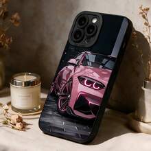Fashion Racing Style Phone Case Cool Pink Sports Car - Pink - View 4