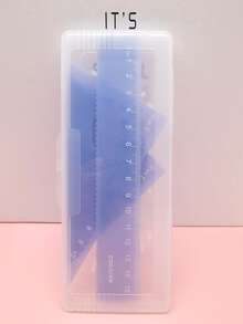 Juego de 4 reglas de PVC de color gelatina con caja de almacenamiento – Herramientas de geometría transparentes y lindas (transportador, regla recta y regla triangular) para escuela, oficina y proyectos de arte – Regalo perfecto para estudiantes, maestros y diseñadores - Multicolor - Ver 14