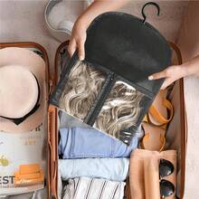 1/3 Set Non-Woven Fabric Wig Storage Bags With Hooks And Transparent Windows - Dust-Proof Portable Wig Care Storage Bags, Suitable For Hair Extensions And Travel, PVC Dust-Proof Cover Wig Storage Bags, Can Be Hung On Hangers - Durable Multi-Wig And Accessories Storage Bags, Halloween - View 9