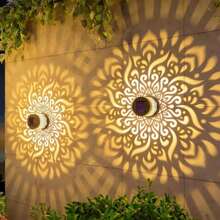 1pc 16-Color Mandala Projection Light, Solar Powered Dual-Use Wall Light, Multiple Dynamic Lighting Effects, Built-In Light Sensor Auto-On At Dusk, Halloween Atmosphere Light, Multi-Function Outdoor Landscape Spotlight, Suitable For Lawn, Garden, Stairs, Ground Decoration - Mandala Downlight - View 11