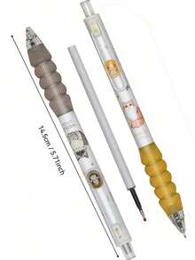 4pcs Cute Cat Theme Gel Pens - 0.5mm Fine Tip, Quick-Dry Black Ink - Stylish & Fun Retractable Pens, Suitable For Office, School And Home Use, Writing Pens, School Supplies, Back To School Season - Kitten - View 7