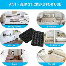 8/16pcs Reusable Carpet Anti-Slip Pads, Easy To Install Carpet Grippers, Prevent Slipping, Curling And Moving, Durable Floor Fixers, Suitable For Kitchen, Living Room And Bedroom - Multicolor - View 4
