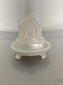 1pc Halloween Gothic Arch Church Skull Jewelry Storage Tray, Dark Aesthetic Carved Spire Detail Accessory Dish, Vintage Gothic Style Ring & Earring Holder, Suitable For Vanity, Entrance, Gothic Room And Halloween Decor - Multicolor - View 9