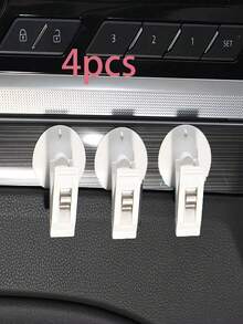 2/4pcs Car Suction Cup Clips - Strong Adhesive Car Window And Windshield Holder, Suitable For Sun Visor, Receipts - Durable Plastic Residue-Free Removable Holder (Black), Car Clips - Multi-functional Suction Cup - View 13