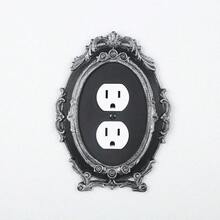 1PC 3D Printed Premium Plastic European Rococo Relief Switch Panel, Vintage Carved Wall Socket Decorative Frame, Halloween Home Atmosphere Decor Suitable For Bedroom Living Room Wall Arrangement - Multicolor - View 12
