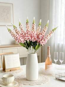 1/6 piezas de flores artificiales de jacinto azul claro con textura realista, adecuadas para bodas, decoración del hogar, decoraciones de mesa, jardines, hoteles, cocinas, chimeneas, decoraciones de jarrones y suministros para fiestas - Rosa - Ver 6