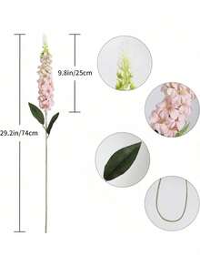 1/6 piezas de flores artificiales de jacinto azul claro con textura realista, adecuadas para bodas, decoración del hogar, decoraciones de mesa, jardines, hoteles, cocinas, chimeneas, decoraciones de jarrones y suministros para fiestas - Rosa - Ver 8