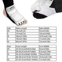 1 Set Taekwondo Foot Guard Training Set Competition Combat Foot Guard - Black and White - View 3