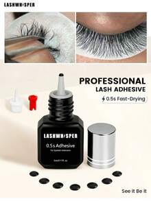 5ml Professional Eyelash Extension Glue, 0.5-1 Second Drying Time, Strong Bonding, Low Irritation, Long-Lasting - Black - View 20