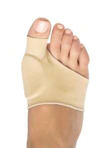 1pc Silicone Toe Protector, Comfortable Forefoot Pad, Enhanced Durability, Big Toe Support And Protection, Beige, Soft And Flexible Design, Suitable For Daily Comfortable Foot Care - A - View 1