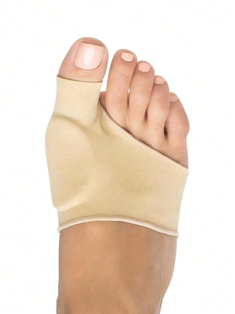 1pc Silicone Toe Protector, Comfortable Forefoot Pad, Enhanced Durability, Big Toe Support And Protection, Beige, Soft And Flexible Design, Suitable For Daily Comfortable Foot Care - A - View 1