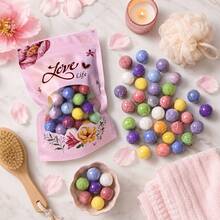 60pcs Mini Bath Bomb Gift Set, Colorful Floral Bath Salts, Cute Floral Scented Spa Bath Bombs, Birthday Gift For Girlfriend, Wife, Mom - 12 Fragrances - View 3