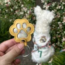 10pcs Pet Hair Memorial Keychain - Cute Paw Print Design, With Storage Space For Dog/Cat Hair, Pet Owner Keepsake, Unique Gift Idea - View 3