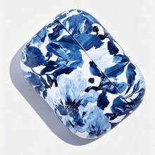 Dark Blue And White Porcelain Earphone Case - Blue - View 4