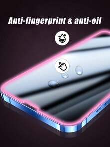 2pcs Pink Glow-In-The-Dark HD Tempered Glass Screen Protector, Durable 9H+ Glass, Ultra Clear, Anti-Shatter, 9H+ High Hardness, Scratch Resistant, Glow-In-The-Dark, Compatible With IPhone Ultra/18 Pro Max/18 Pro/18/17e/17 Pro Max/17 Pro/17 Air/17/16 Pro Max/16 Pro/16 Plus/16/15 Pro Max/15/14/13/12 And Other Models. - Pink - View 2