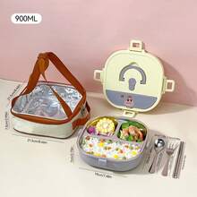 304 Stainless Steel Bento Box Adult, Cute Bento Box For School Student, Portable Stainless Steel Lunch Box With Handle And Cutlery, Leak-Proof Metal Lunch Box, Microwavable Small Lunch Containers With Lids, Japanese Bento Box - Multicolor - View 25
