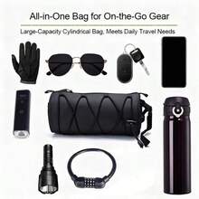 1pc Car Accessories Electric Bicycle Hanging Storage Bag, Multi-Functional Universal Installation Storage Pouch, Small Items Big Use, Portable Storage, Black/Pink Two Colors Available - A - View 7
