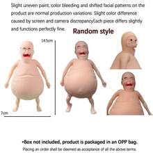 1pc Funny Bald Man Squeeze Toy, Creative Human-Shaped Stress Relief Toy, Soft Elastic TPR Fingertip Toy, Humorous Prank Toy, Anxiety Relief Hand Gadget, Quirky Desk Decor, Perfect Prank Gift For Parties And Birthdays, Suitable For Children And Teenagers - Multicolor - View 11