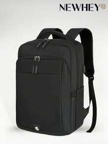 NEWHEY Laptop Backpack 15.6 Inch Travel Backpack For Men And Women Anti Theft Backpacks Large Waterproof Computer Backpack For Work School, TSA Friendly - Black - View 2