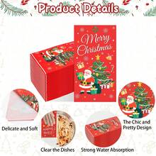 20/40/60PCS Christmas Paper Napkins, Disposable Christmas Guest Towels, Xmas Hand Towels For Bathroom, Christmas Tree Paper Napkins For Holiday Party Table Decor - Christmas - View 5