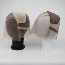 Full Lace Wig Caps For Making Wigs With Adjustable Straps Transparent Lace Color Glueless Weaving Cap Wig Base For Ventilating - View 2
