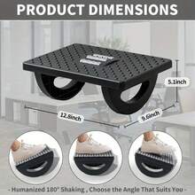 2pcs Ergonomic Under Desk Footrest Rolling Massage Foot Pedal Chair Leg Support For Long Hours Sitting Office Home Workplace Relieve Fatigue Muscle Pain Relief Comfort - Multicolor - View 7