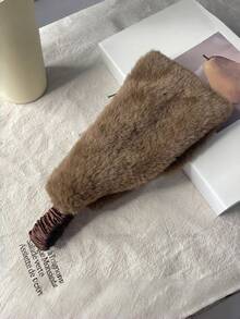 Women's Autumn/Winter Faux Rabbit Fur Wide Band Windproof Headband, Winter Warm Ear Warmer Elastic Hair Band, Suitable For Daily Wear - Multicolor - View 4