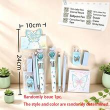 1pc Random Style & Color, Student Ins-Style Stationery Gift Box Set, Multiple Colors Available, Suitable For Student & Office Use, Teen Girl Gift, Back To School/Halloween/Christmas Essential, Randomly Sent 1pc, Not A Set, 1ste=6pcs - Multiple Styles - View 9