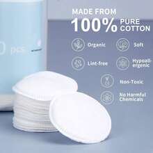 Round Cotton Pads, Low-Irritation Lint-Free Soft Facial Cotton Pads, Suitable For Makeup Removal, Toner Application, Nail Polish Removal And Daily Skincare - White - View 3