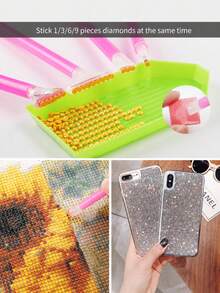 مجموعة أدوات رسم الماس 5D DIY كاملة 11/20 قطعة (تشمل صندوق وأقلام متعددة الأحجام) - مجموعة حرفية محمولة، مناسبة لعشاق الحرف اليدوية البالغين - A - مشاهدة 6