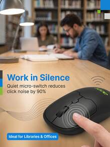 Acer Mouse Kantor Nirkabel Senyap OMR930: Resolusi 2400 DPI yang Dapat Diatur, Pegangan Ergonomis Anti-Selip, Desain Ramping dan Ringan, Daya Tahan Baterai Lama, Koneksi Nirkabel Stabil - View 2