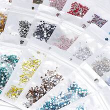 80+色銀底非熱黏水鑽 混合尺寸 SS3-SS20 1440顆 高品質手工婚紗配件及其他用途 - 銀底 混大小 - 查看 8