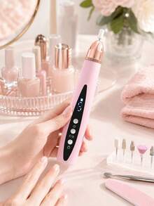 Rechargeable 320mAh Electric Nail File, Mini Nail Pen And Multi-Head Nail Grinder Set, Instantly Create Smooth And Shiny Nails - Rose Gold - View 6