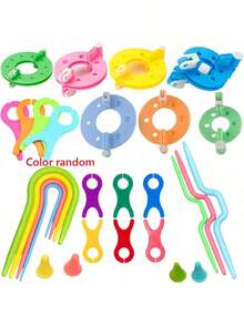 EDCUEBE7 1 Set Alat Rajut Kait Set Perlengkapan Jahit Kit Merajut untuk Pemula, Dengan Benang Rajut dan Tas Penyimpanan, Kait Rajut Ergonomis dan Aksesoris (Semua Warna Produk Acak, Kemasan Benang Acak) - Berbagai gaya - View 8